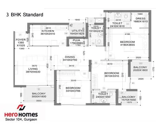 Hero Homes, floor plan 1