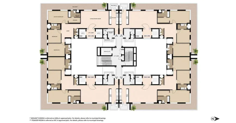 Mahindra Luminare, floor plan 1