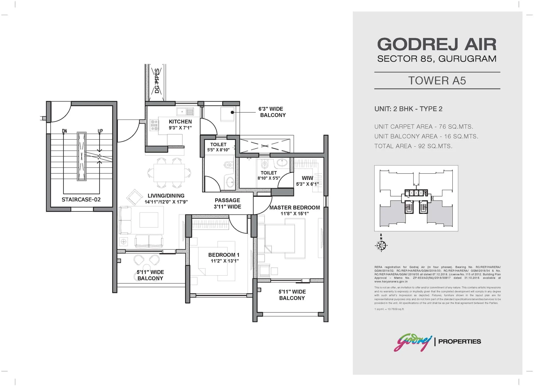 Godrej Air, floor plan 1