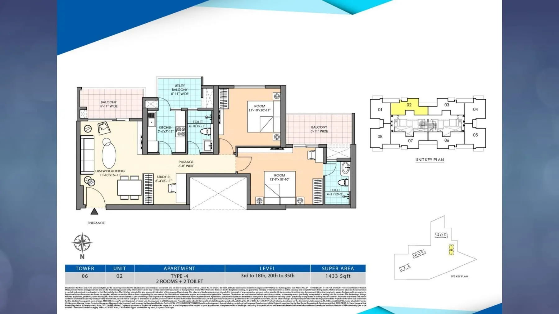 M3M Duo High, floor plan 1
