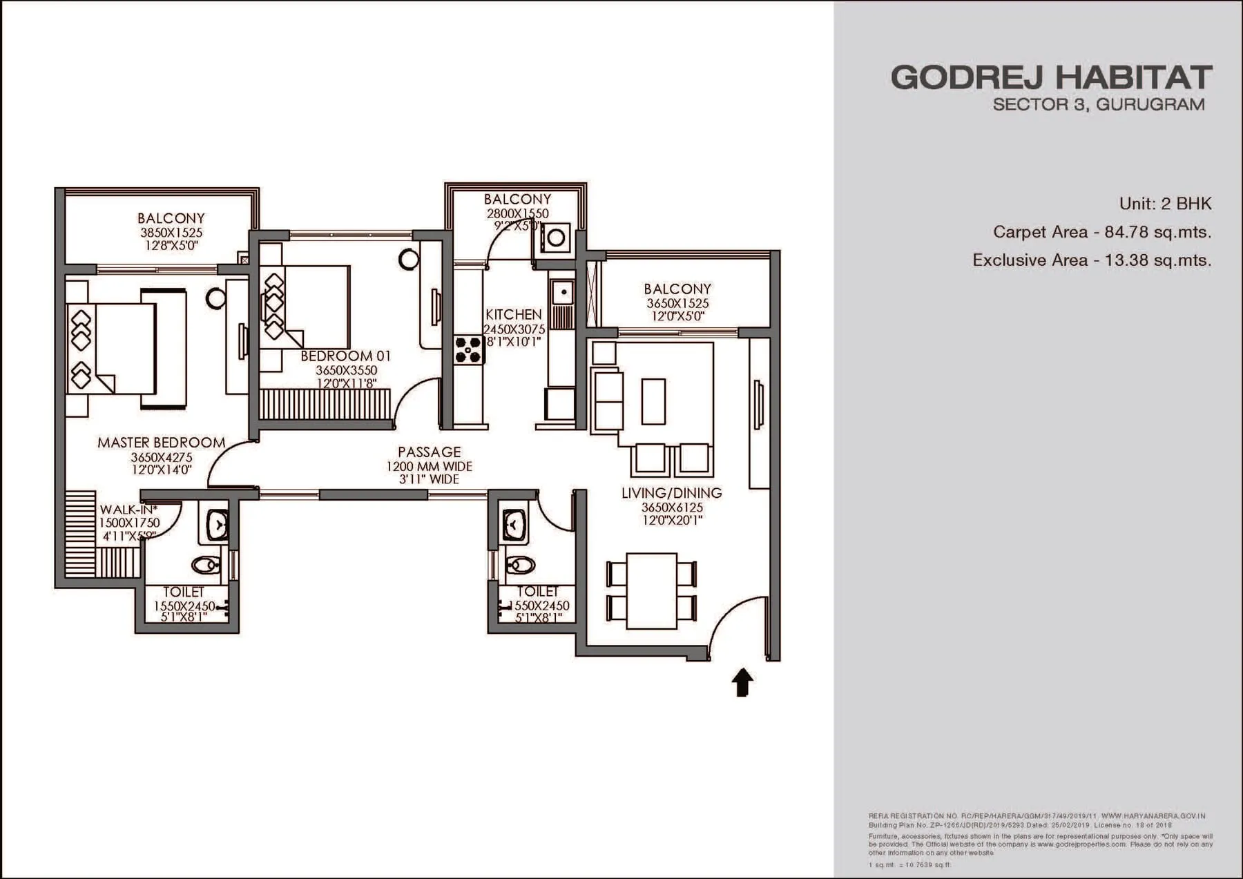 Godrej Habitat, floor plan 1
