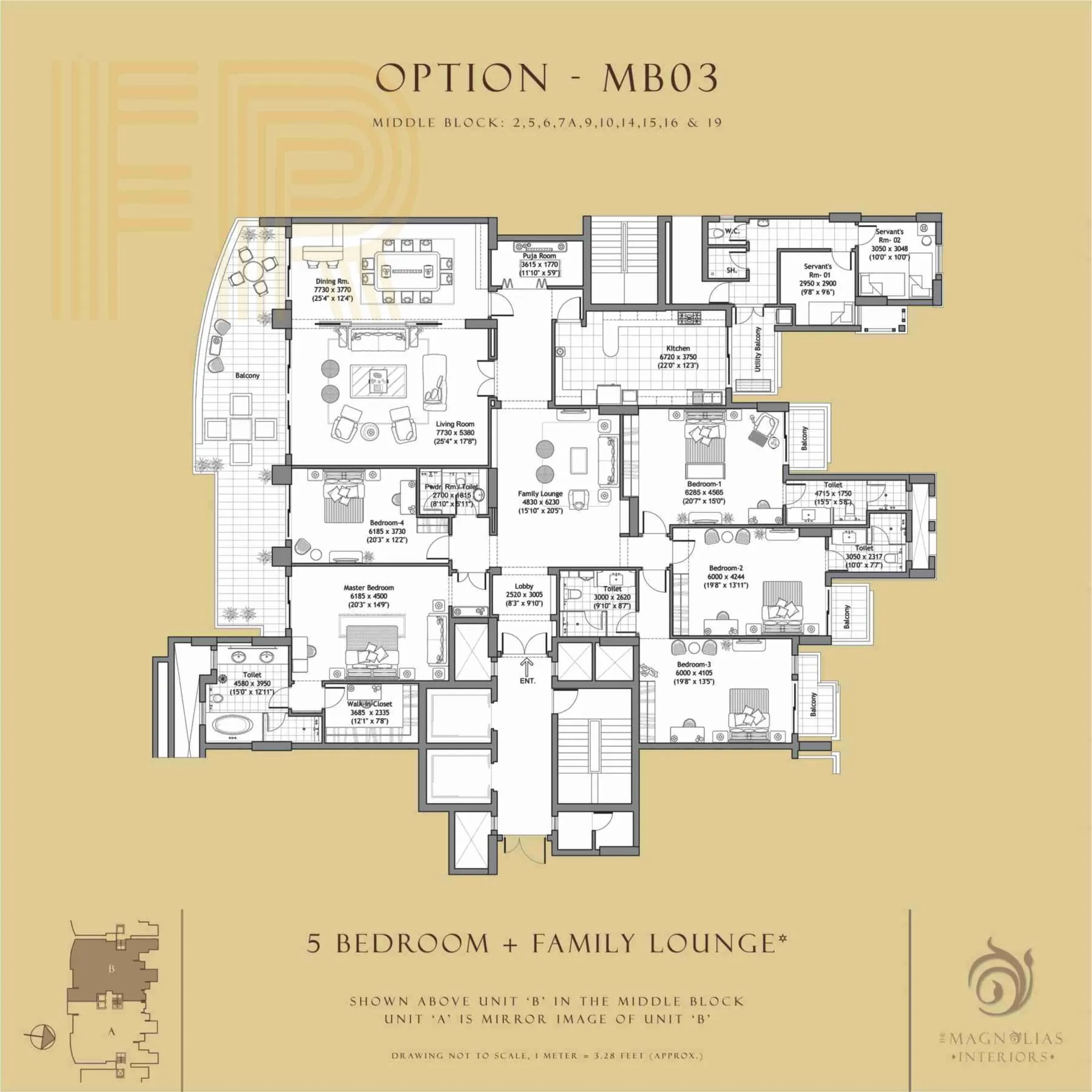 DLF Magnolias, floor plan 2
