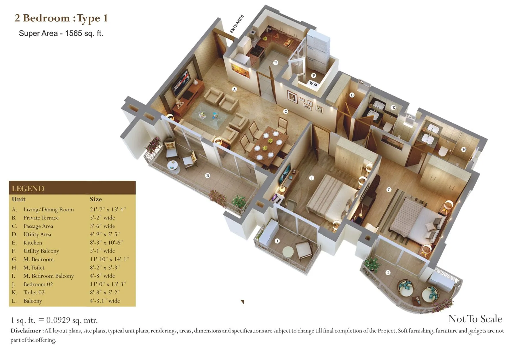 AIPL The Peaceful Homes, floor plan 2