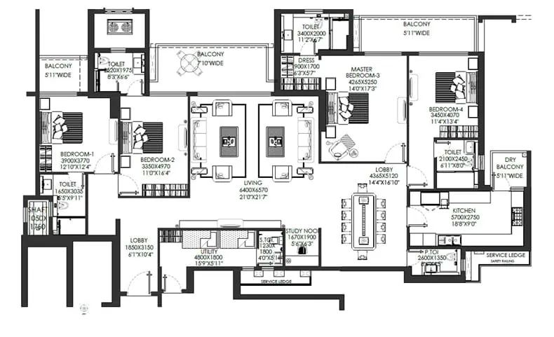 DLF The Crest, floor plan 2