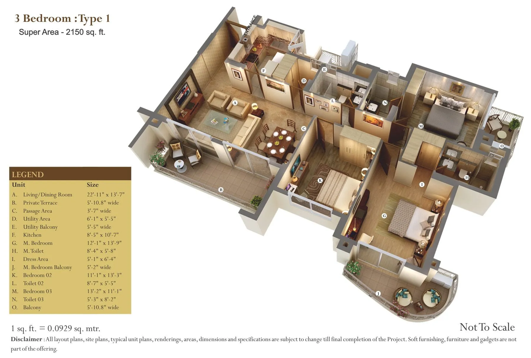 AIPL The Peaceful Homes, floor plan 3