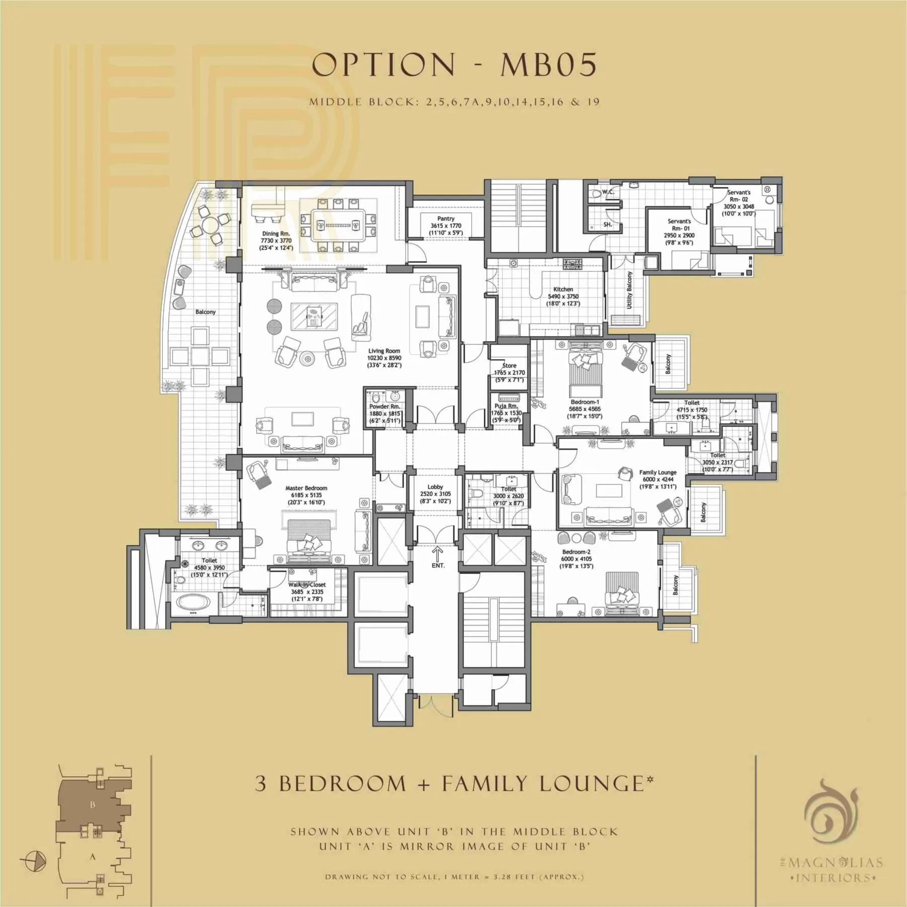 DLF Magnolias, floor plan 4