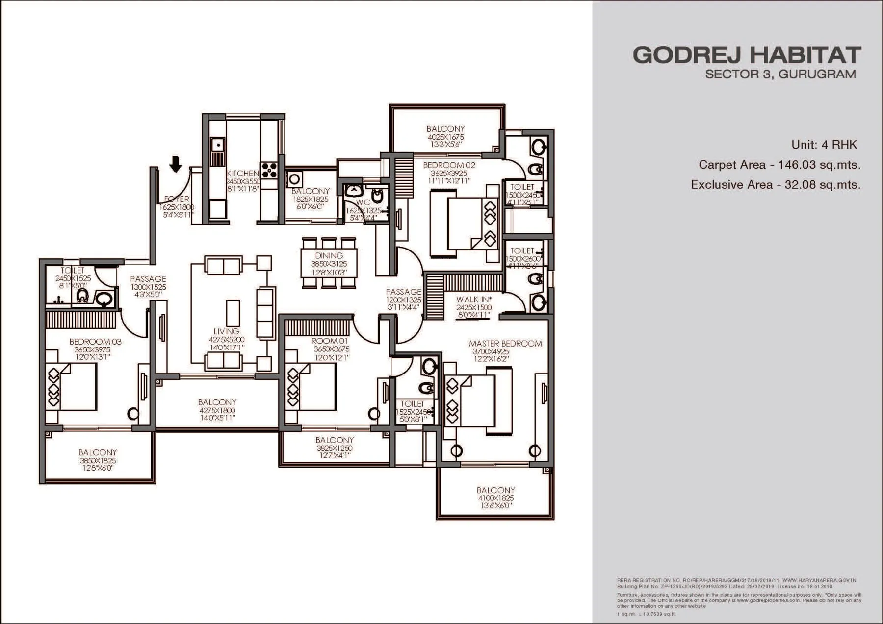 Godrej Habitat, floor plan 4