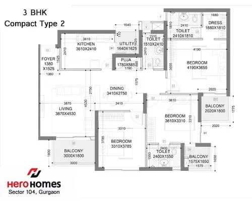 Hero Homes, floor plan 4