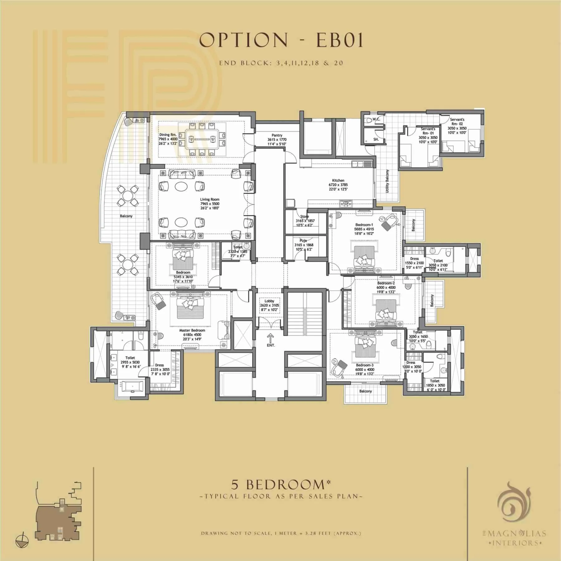 DLF Magnolias, floor plan 5
