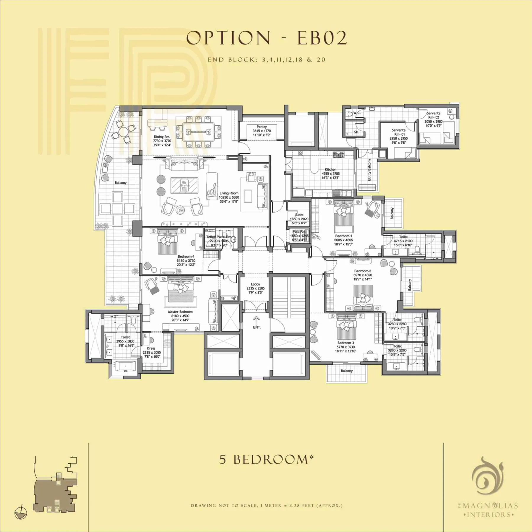 DLF Magnolias, floor plan 6