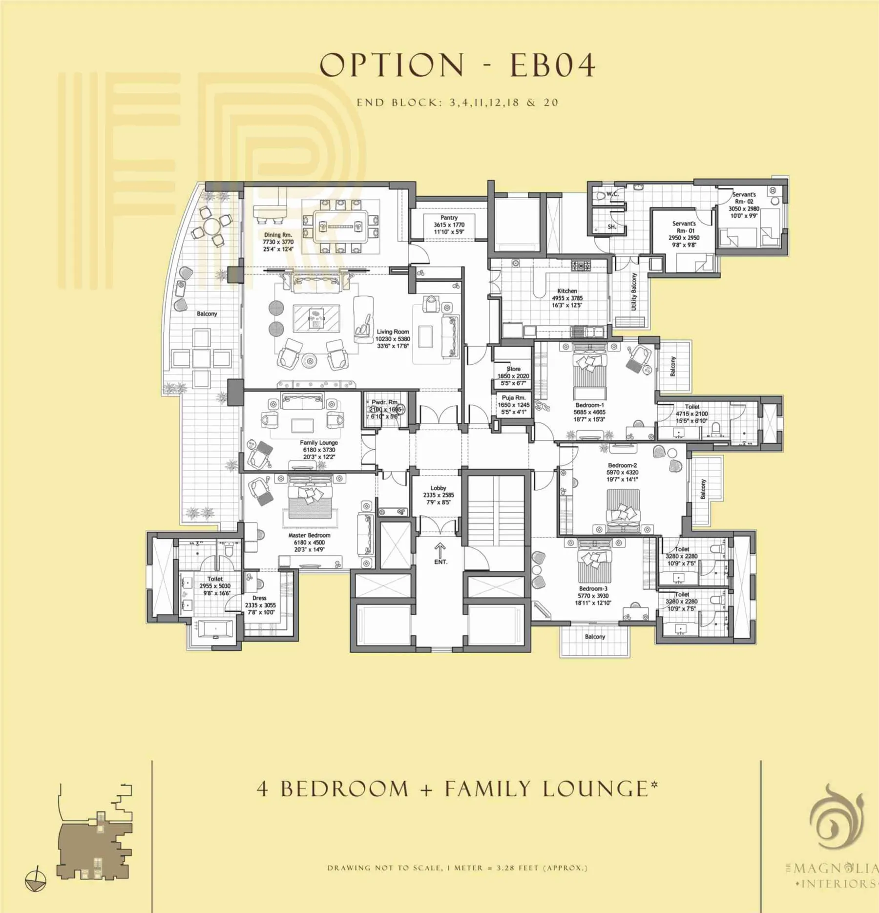 DLF Magnolias, floor plan 8