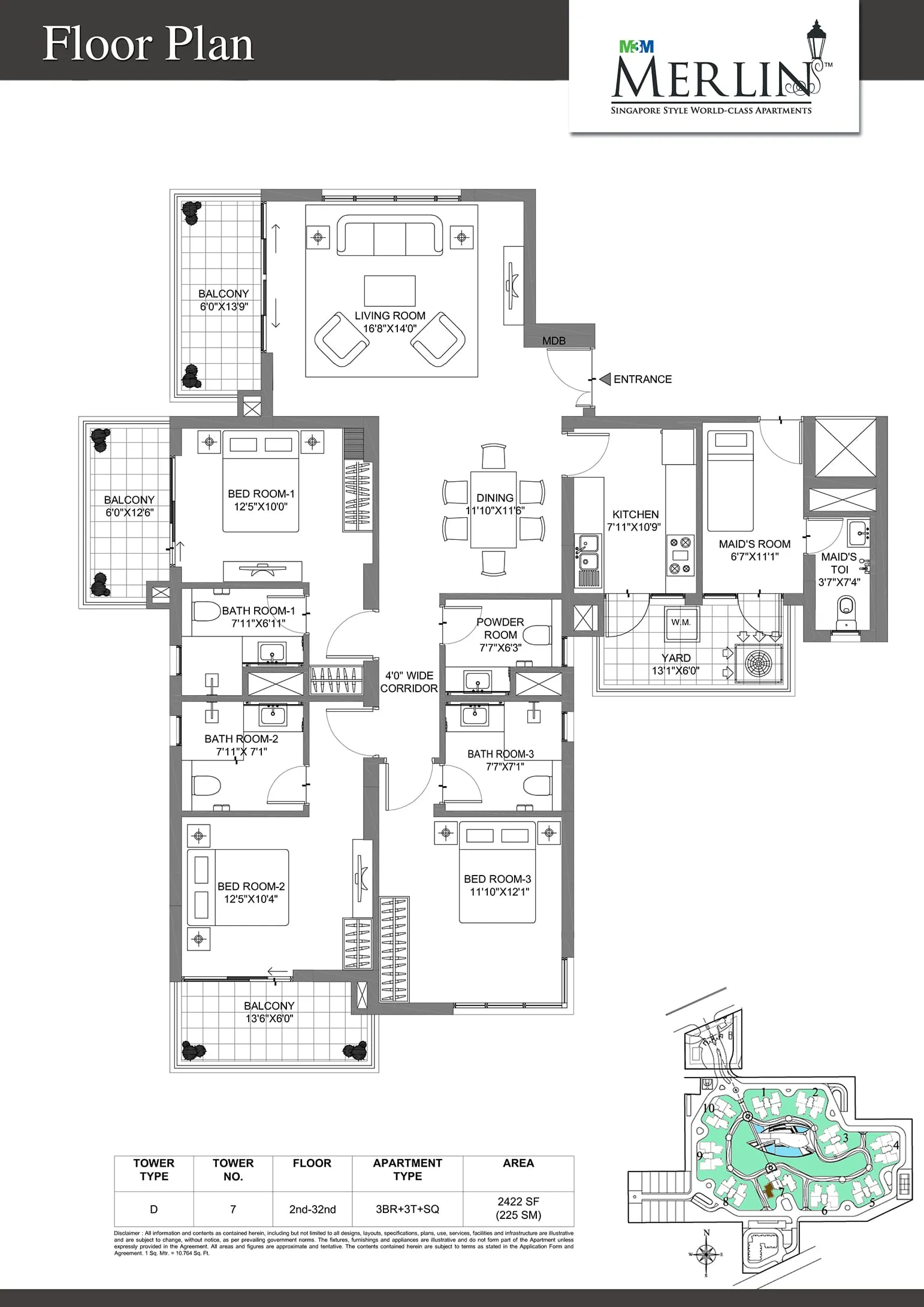 M3M Merlin, floor plan 9